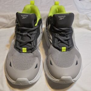 Reebok Gray and Neon Yellow Athletic Sneakers